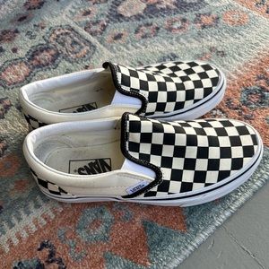 Slip on checkered vans